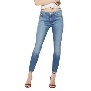 Mother High Waisted Looker Ankle Fray Jeans One Smart Cookie Size 30 Designer